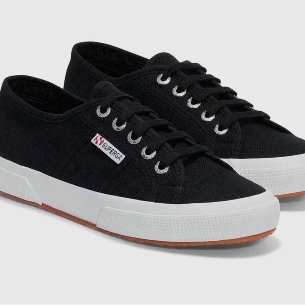 SUPERGA 2750 Cotu Classic Black Canvas Sneakers Women’s 8 EU 39